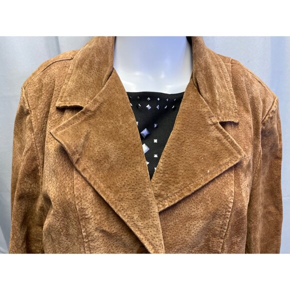 Hypo Active Women's Brown Leather Jacket Size XL SKU 5631 - Picture 2 of 8